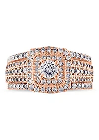 1 3/4 C.T.T.W Diamond 14Kt Gold Bridal Set