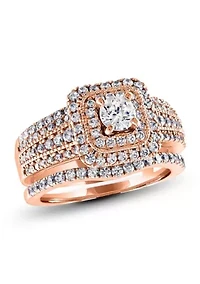 1 3/4 C.T.T.W Diamond 14Kt Gold Bridal Set
