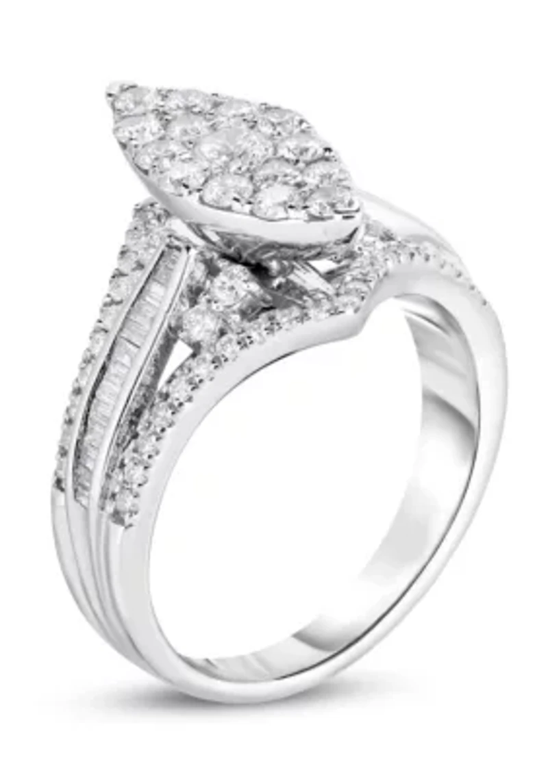 1/ C.T.T.W Diamond 14Kt Gold Engagement Ring