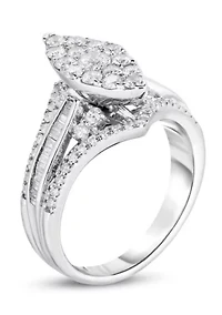 1/ C.T.T.W Diamond 14Kt Gold Engagement Ring