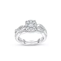 5/8CTW Diamond 14kt Gold White Ring Set