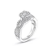 5/8CTW Diamond 14kt Gold White Ring Set