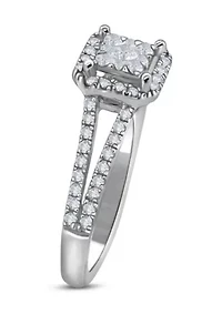 3/8 C.T.T.W Diamond 14Kt Gold Engagement Ring