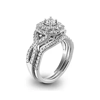 1CTW Diamond 14kt Gold White Ring Set