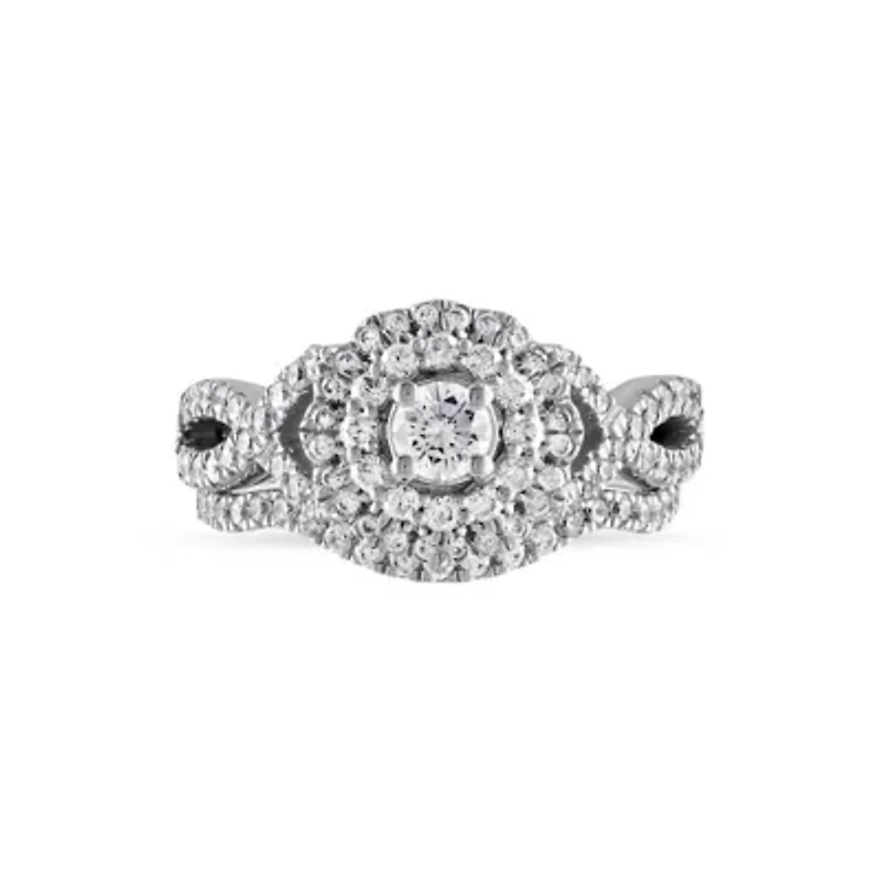 1CTW Diamond 14kt Gold White Ring Set