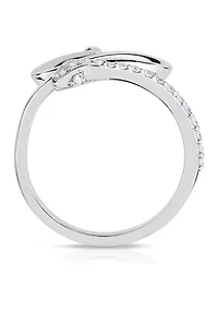 1/5 C.T.T.W Diamond 10K Snake Ring