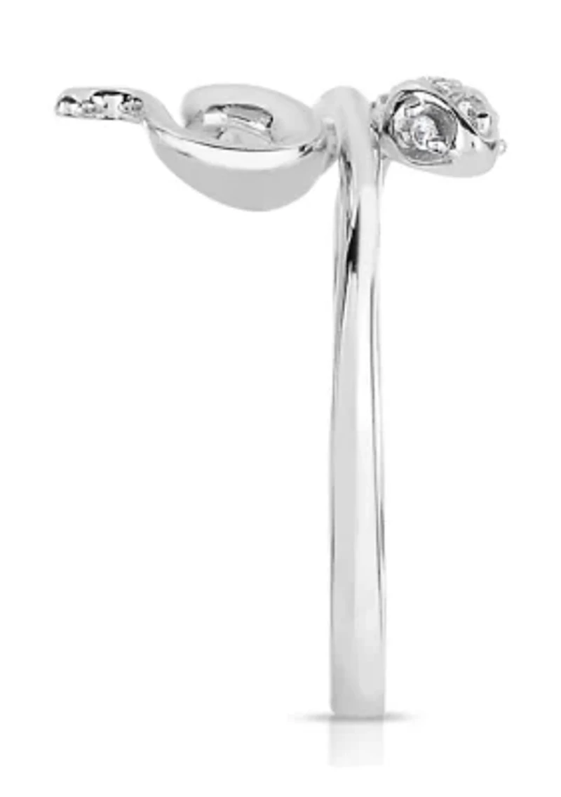 1/5 C.T.T.W Diamond 10K Snake Ring