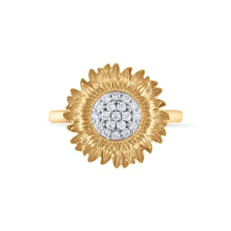 1/5CTW Diamond 10kt Gold Yellow Ring