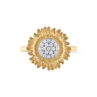 1/5CTW Diamond 10kt Gold Yellow Ring