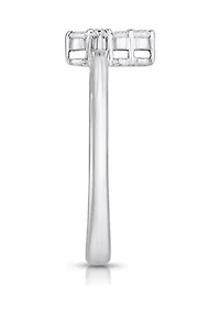 1/6 C.T.T.W Diamond 14K Cross Ring