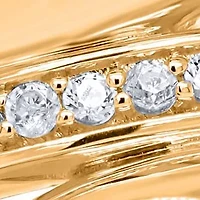 Lab Created Sterling Silver 1/ Cttw Lab-Grown GH/SI2 Diamond Ring