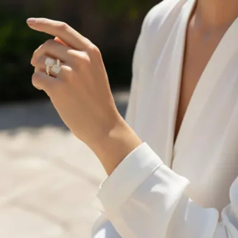 Lab Created Sterling Silver 1 Cttw Lab-Grown GH/SI2 Diamond Ring