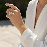 Lab Created Sterling Silver 1 Cttw Lab-Grown GH/SI2 Diamond Ring