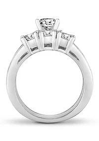 3 1/2 C.T.T.W Diamond 14Kt Gold Bridal Set