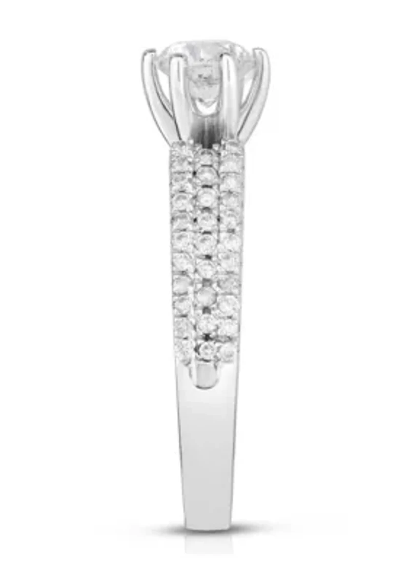 1 1/3 C.T.T.W Diamond 14Kt Gold Bridal Set
