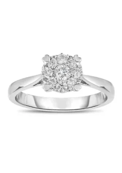 1/3 C.T.T.W Diamond 10Kt Gold Engagement Ring