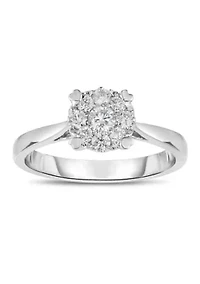 1/3 C.T.T.W Diamond 10Kt Gold Engagement Ring