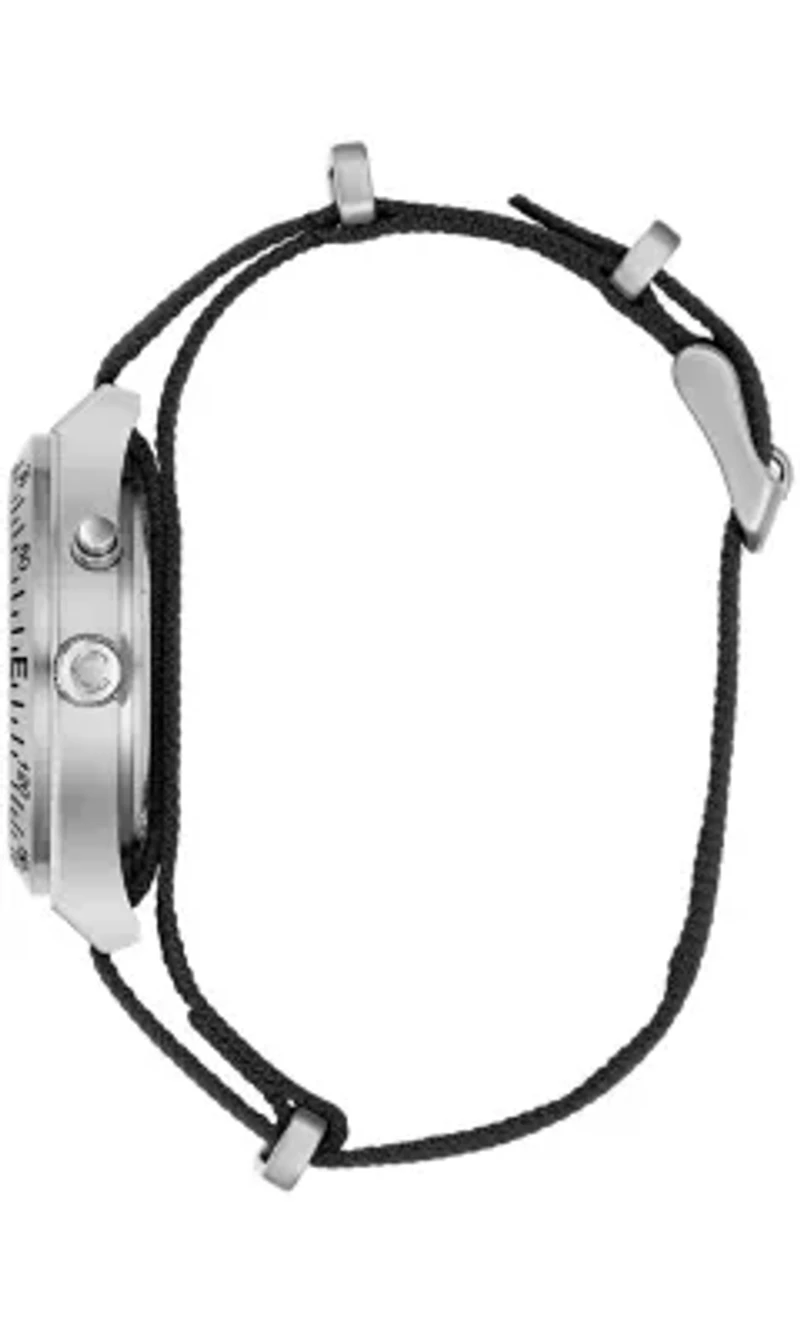 Caravelle Mens Vintage Lite Up Black Nylon Strap Watch 39mm