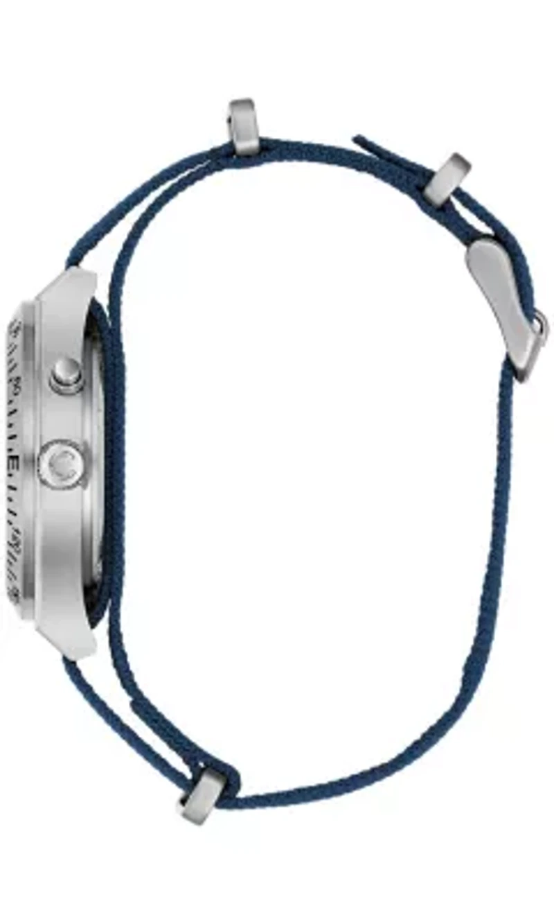 Caravelle Mens Vintage Lite Up CAR Blue Strap Watch 39mm