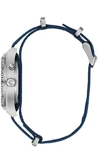 Caravelle Mens Vintage Lite Up CAR Blue Strap Watch 39mm