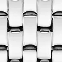 Caravelle Mens Modern Silver-Tone Stainless Steel Bracelet Watch 33mm