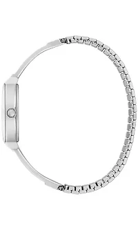Caravelle Ladies Modern Silver-Tone Stainless Steel Expansion Watch 22mm