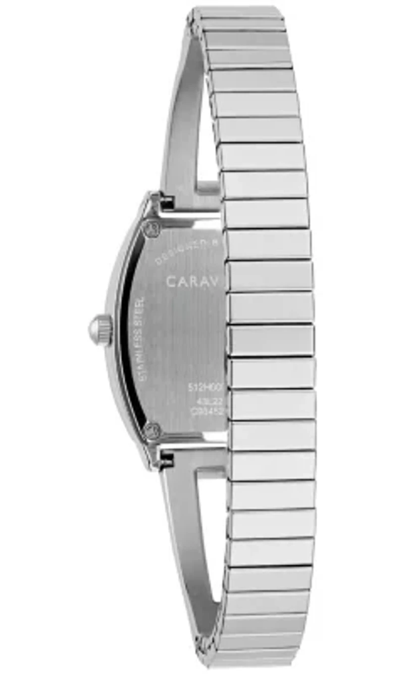 Caravelle Ladies Modern Silver-Tone Stainless Steel Expansion Watch 22mm