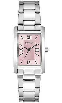 Caravelle Ladies Classic Silver-Tone Stainless Steel Bracelet Watch 21mm