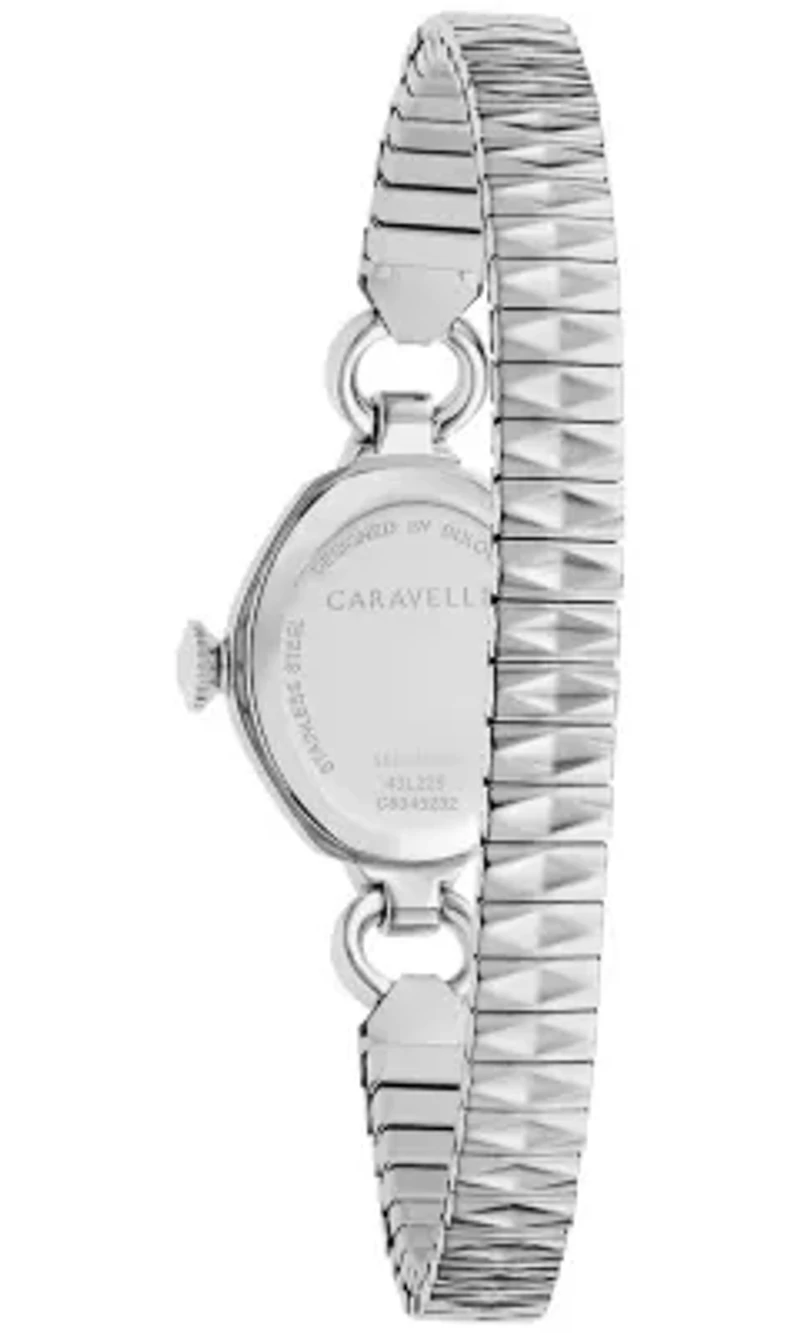 Caravelle Ladies Vintage Silver-Tone Stainless Steel Expansion Watch 19mm
