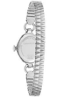 Caravelle Ladies Vintage Silver-Tone Stainless Steel Expansion Watch 19mm