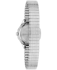 Caravelle Ladies Vintage Silver-Tone Stainless Steel Expansion Watch 24mm