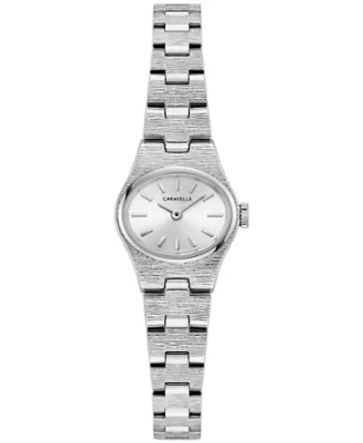 Caravelle Ladies Vintage Silver-Tone Stainless Steel Bracelet Watch 20mm