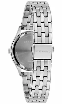 Caravelle Ladies Classic Silver-Tone Stainless Steel Bracelet Watch 32mm