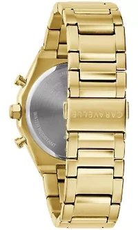 Caravelle Mens Classic Gold-Tone Bracelet Watch 40mm