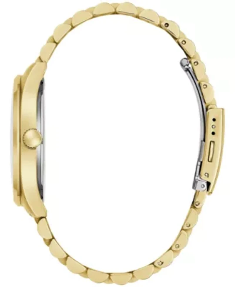 Caravelle Mens Dress Gold-Tone Stainless Steel Bracelet Watch 39mm