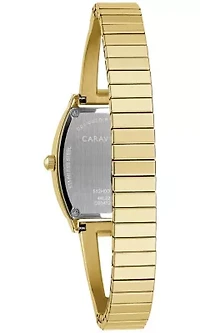 Caravelle Ladies Modern Gold-Tone Stainless Steel Expansion Watch 22mm