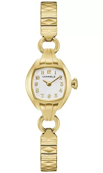 Caravelle Ladies Vintage Gold-Tone Stainless Steel Expansion Watch 19mm