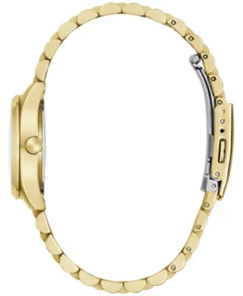 Caravelle Ladies Dress Gold-Tone Stainless Steel Bracelet Watch 28mm