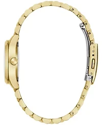 Caravelle Ladies Dress Gold-Tone Stainless Steel Bracelet Watch 28mm