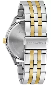 Caravelle Mens Classic Two-Tone Bracelet Watch 41mm