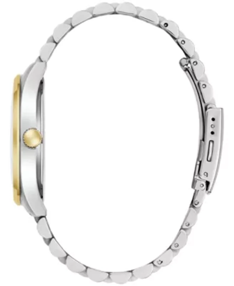 Caravelle Mens Dress Two-Tone Stainless Steel Bracelet Watch 39mm