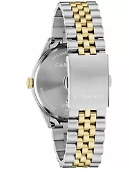 Caravelle Mens Dress Two-Tone Stainless Steel Bracelet Watch 39mm