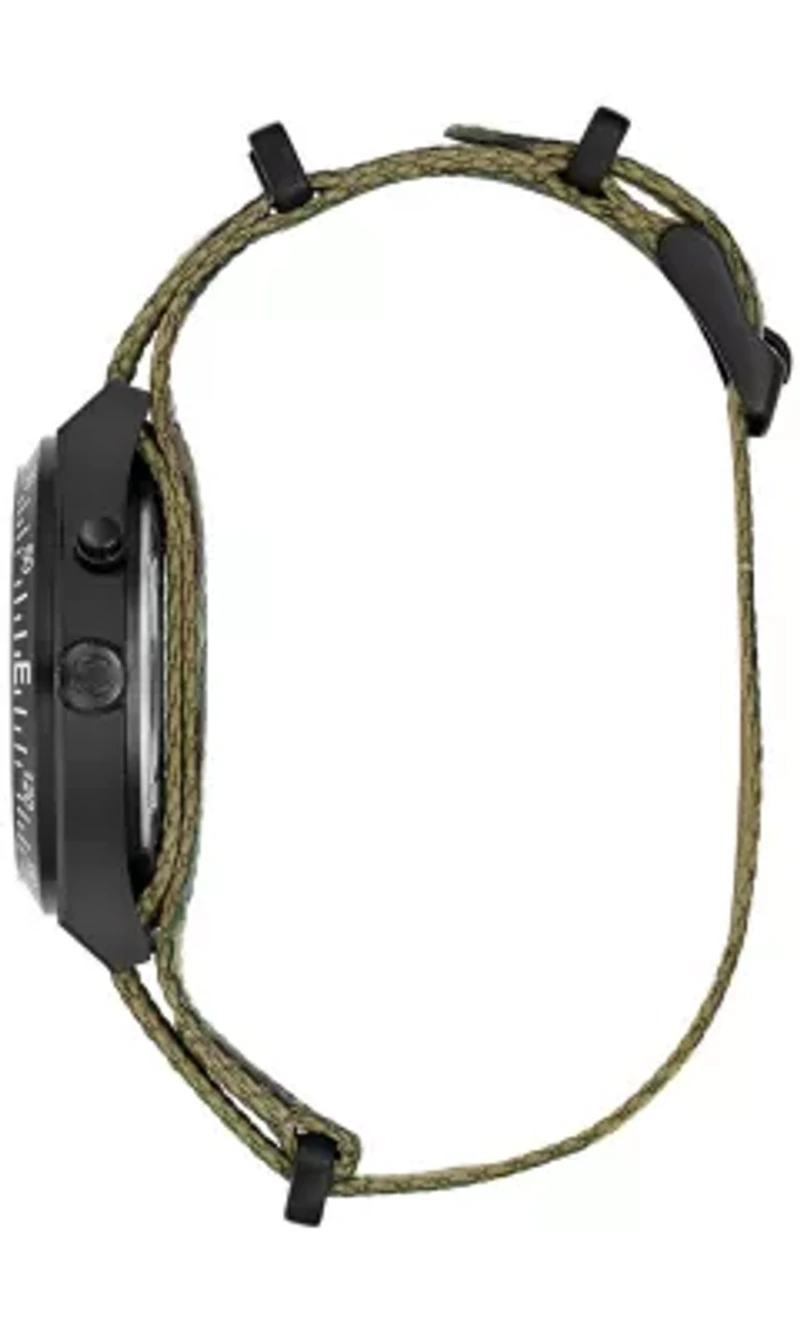 Caravelle Mens Vintage Lite Up Camouflage Strap Watch 39mm