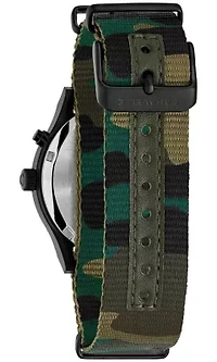 Caravelle Mens Vintage Lite Up Camouflage Strap Watch 39mm
