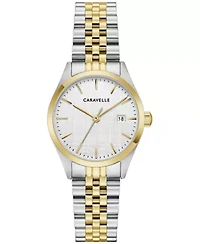 Caravelle Ladies Dress Two-Tone Stainless Steel Bracelet Watch 28mm
