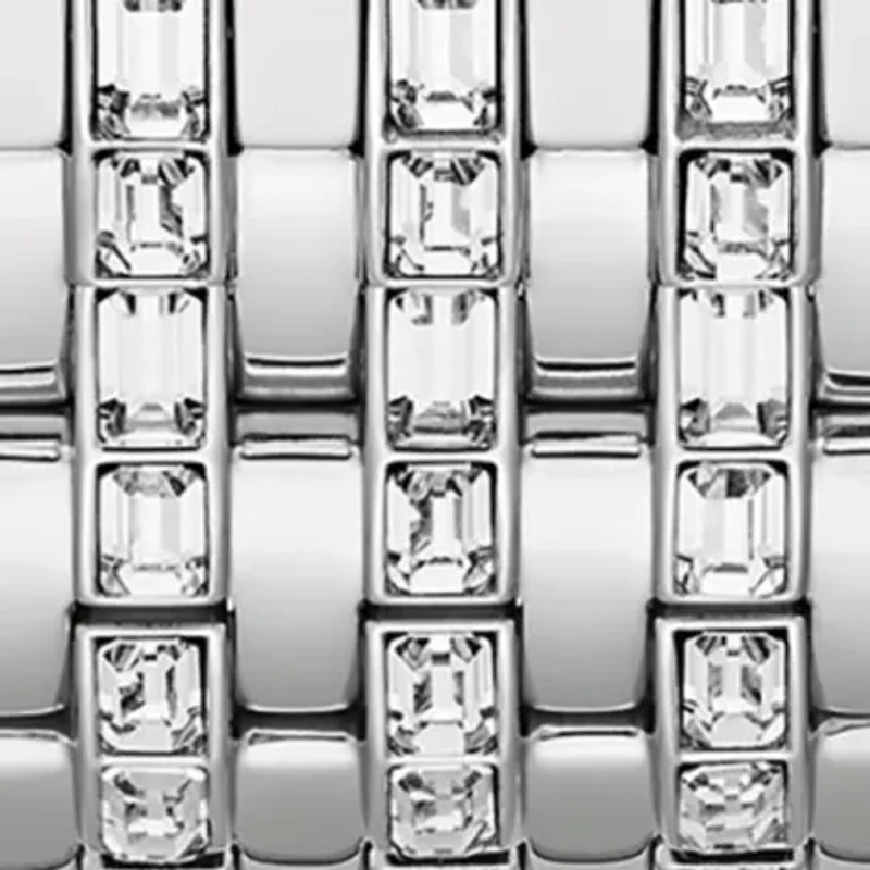 Phantom Men's Crystal Accent Silver-Tone Stainless Steel Bracelet Watch
