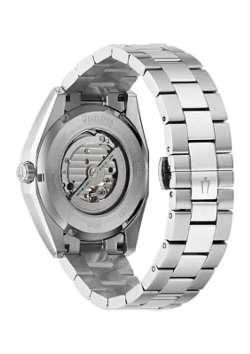 Men's Classic Surveyor Silver Tone Stainless Steel Bracelet Watch 