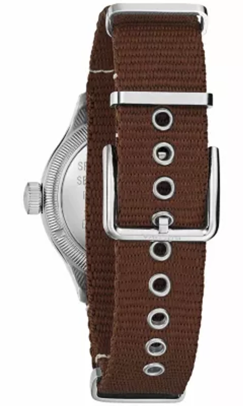 Men's Military A-11 Automatic Hack Brown Strap Watch, 37mm