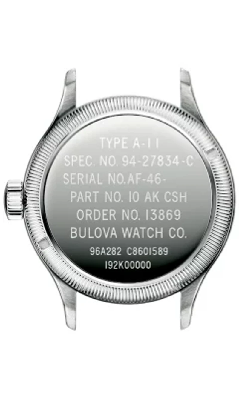 Men's Military A-11 Automatic Hack Brown Strap Watch, 37mm