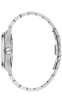 Bulova Mens Classic Surveyor Silver-Tone Bracelet Watch